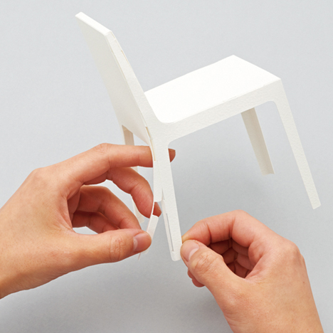1/5 scale paper chair by Taiji Fujimori