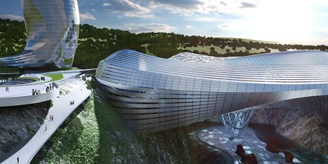 Coop Himmelb(l)au plans sports resort for abandoned Chinese quarry