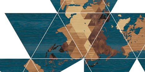 Buckminster Fuller’s Dymaxion world map redesigned