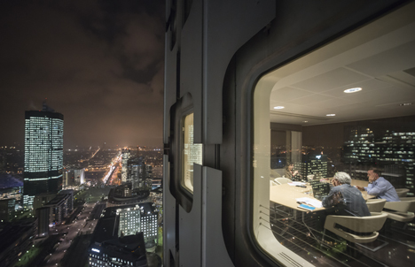 Abseiling architectural photography by Carlos Ayesta