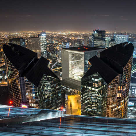 Abseiling architectural photography by Carlos Ayesta