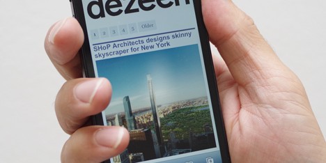 Dezeen's responsive site
