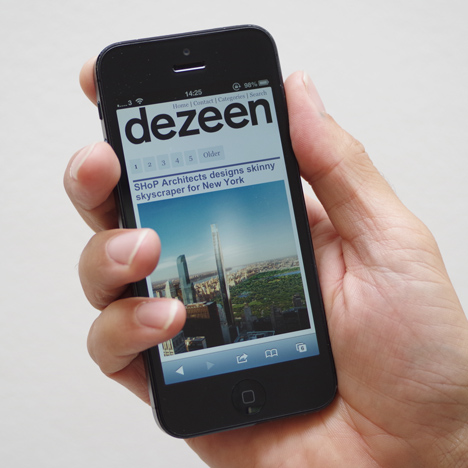 Dezeen's responsive site