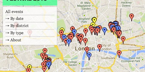 World Design Guide map of London Design Festival 2013