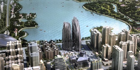 Ma Yansong unveils mountain-inspired skyscrapers for Beijing