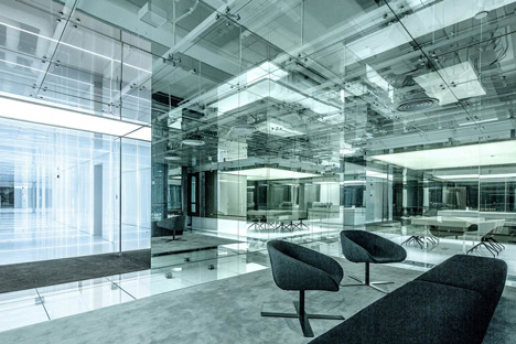 Glass office by AIM Architecture for SOHO China