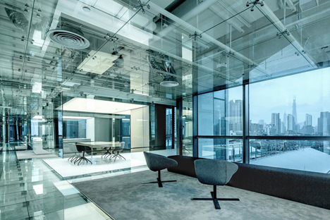 Glass office by AIM Architecture for SOHO China
