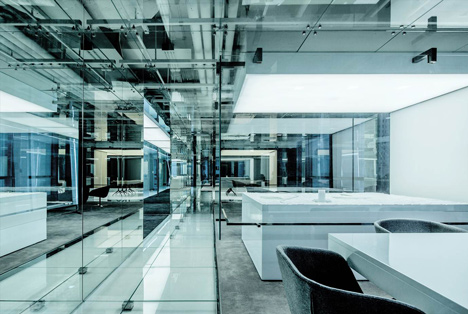 Glass office by AIM Architecture for SOHO China