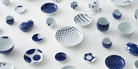 Ume-play and Karakusa-play ceramics by Nendo