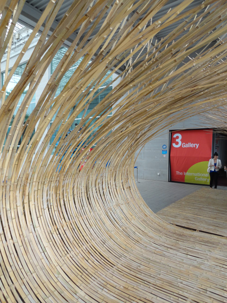 Telepathy bamboo installation by Kengo Kuma