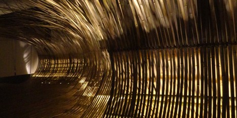 Telepathy bamboo installation by Kengo Kuma