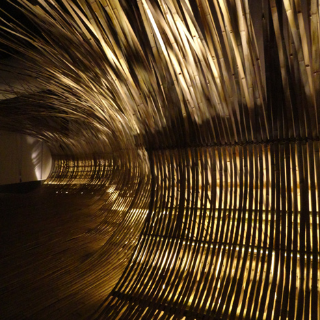 Telepathy bamboo installation by Kengo Kuma