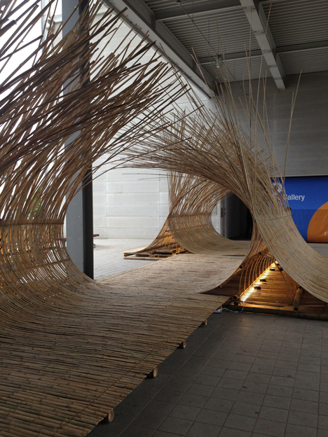 Telepathy bamboo installation by Kengo Kuma