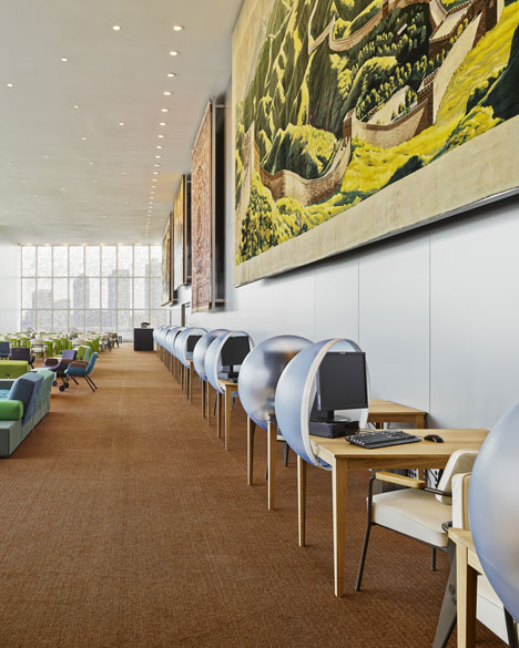 United Nations North Delegates Lounge by Hella Jongerius and Rem Koolhaas
