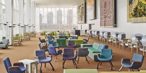 United Nations North Delegates Lounge by Hella Jongerius and Rem Koolhaas