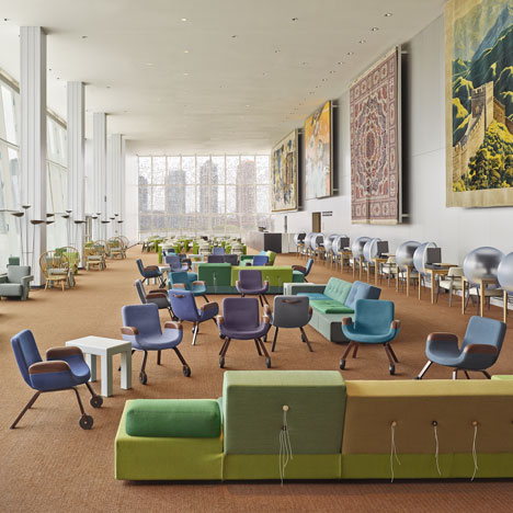 United Nations North Delegates Lounge by Hella Jongerius and Rem Koolhaas