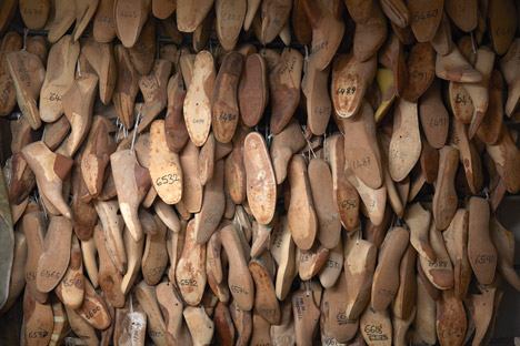 Shoe lasts used for Geology of Shoes by Barbora Vesela
