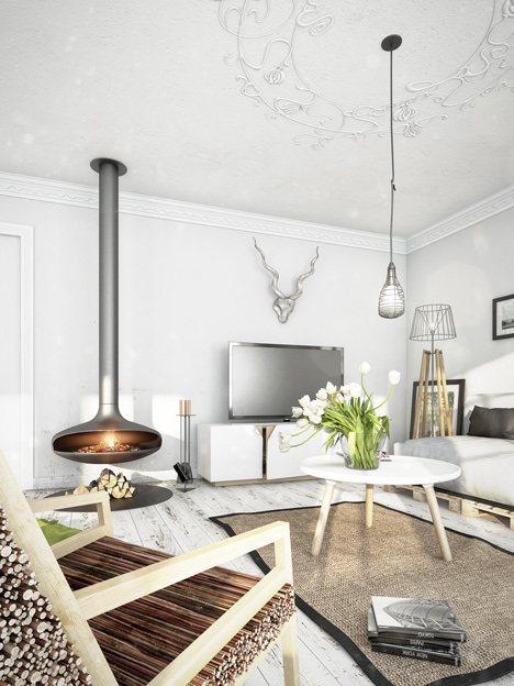 Scandinavian Shades of White realistic renderings by Milan Stevanović