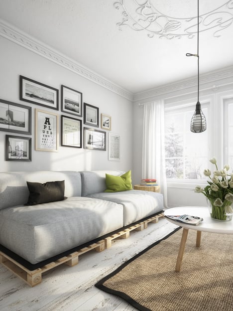 Scandinavian Shades of White realistic renderings by Milan Stevanović