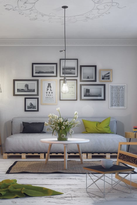 Scandinavian Shades of White realistic renderings by Milan Stevanović