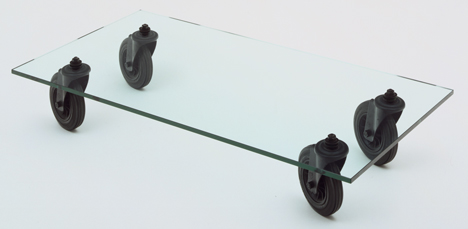 Designing Modern Women 1890–1990 at MoMA Table with Wheels (model 2652) by Gae Aulenti, 1980. Image is copyright Sergio Asti_Designing Modern Women at MoMA_dezeen_4