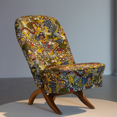 Congo Chair by Theo Ruth for Artifort, 1952, covered with Studio Job's print for Vlisco