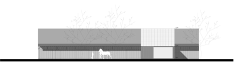 Elevation of Barn by Pascal Francois Architects