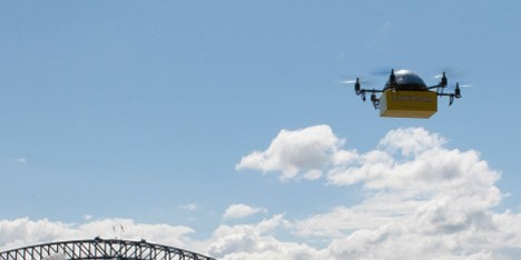 Flying drones to deliver text books