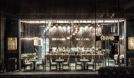 Ammo bar and restaurant in Hong Kong by Joyce Wang