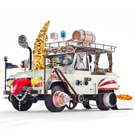 Automobile Land Rover sculpture by Studio Job