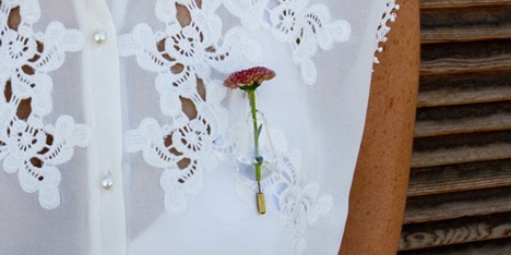 Boutonnière lapel pin vase by Omer Polak