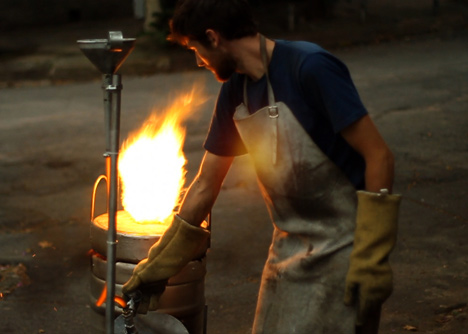 Can City aluminium furnace for Sao Paulo catadores by Studio Swine