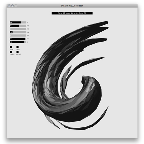 Disarming Corruptor for disguising 3D print files by Matthew Plummer Fernandez