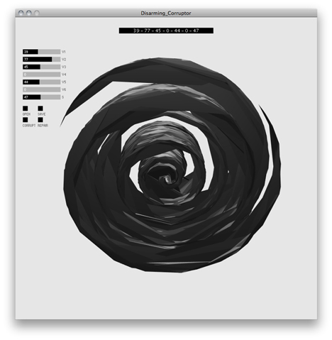 Disarming Corruptor for disguising 3D print files by Matthew Plummer Fernandez