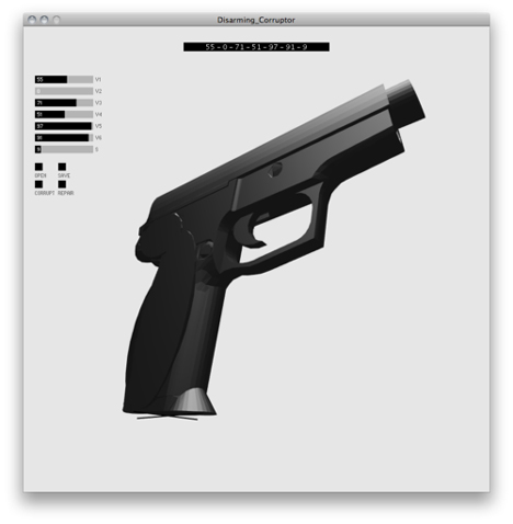 Disarming Corruptor for disguising 3D print files by Matthew Plummer Fernandez