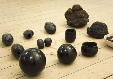 Formafantasma experiments with basalt lava
