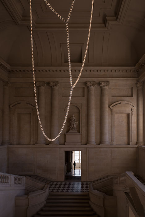 Gabriel Chandelier at the Chateau de Versailles by Ronan and Erwan Bouroullec