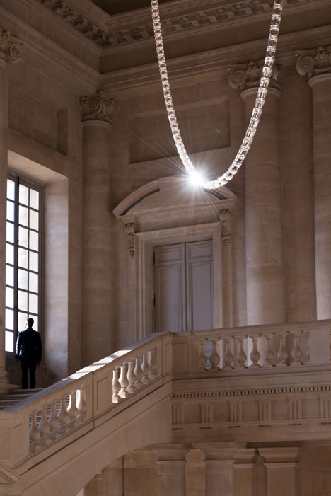 Gabriel Chandelier at the Chateau de Versailles by Ronan and Erwan Bouroullec