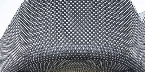 Shopping centre covered in silver balls by UNStudio
