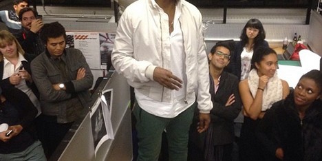Kanye West at Harvard Instagram photo by joseramonsierra