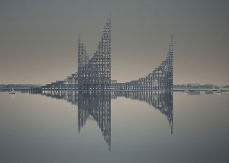 Souk Mirage Particles of Light Out Look Tower concept by Sou Fujimoto