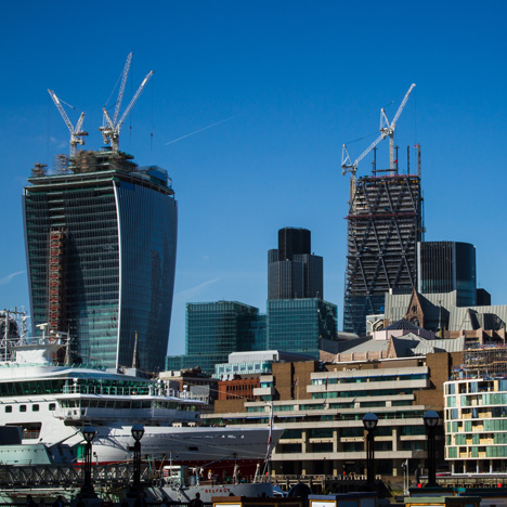London skyscrapers under construction