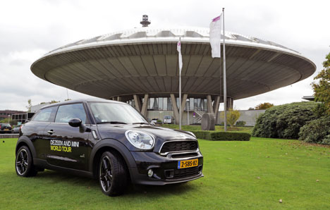 MINI Paceman outside Evoluon building, Eindhoven