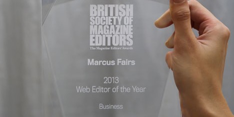 Marcus Fairs wins BSME award for Dezeen