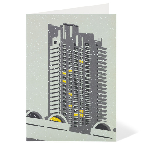 Modernist London Christmas cards Barbican Dezeen competition