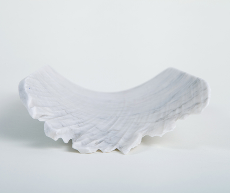 Monolith marble objects by Shira Keret