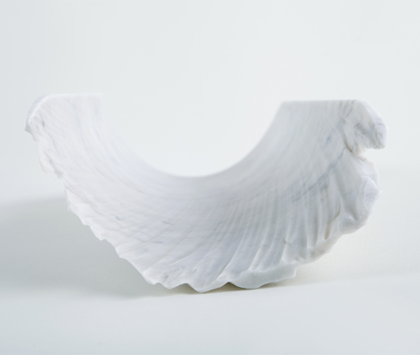 Monolith marble objects by Shira Keret