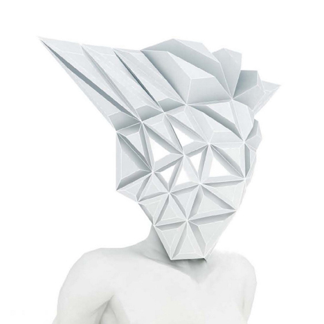 Origami masks for mannequins by 3Gatti Architecture Studio