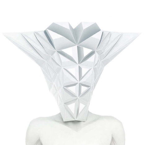 Origami masks for mannequins by 3Gatti Architecture Studio
