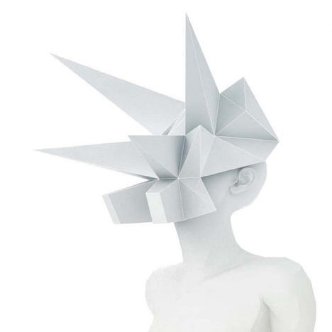 Origami masks for mannequins by 3Gatti Architecture Studio